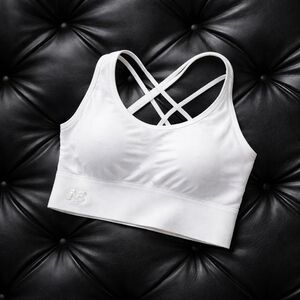 New Balance White Crisscross Strap Sports Bra
